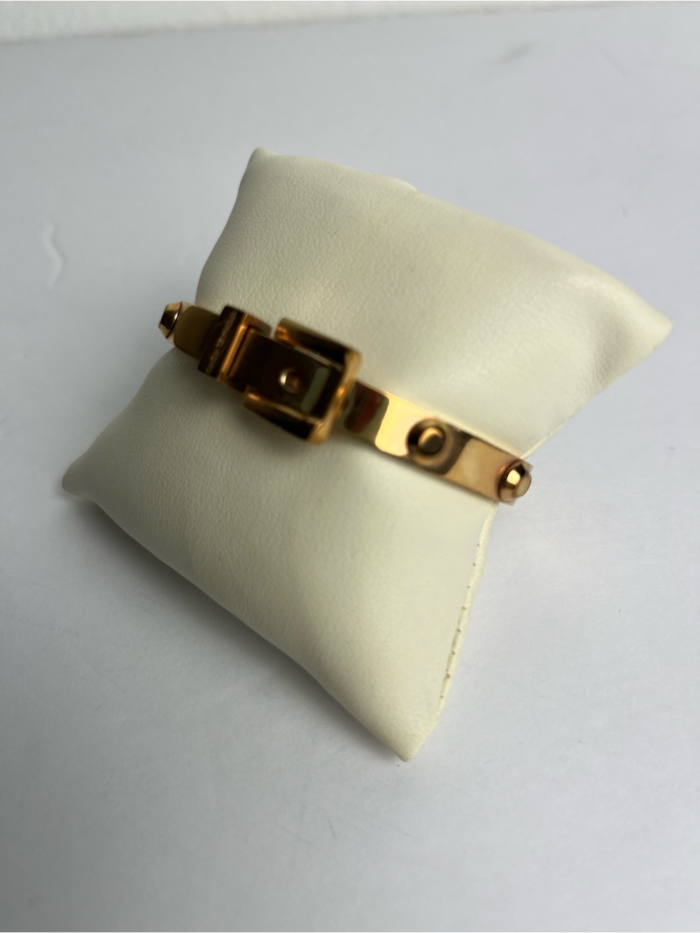 Michael Kors Gold Tone Belt Buckle Bangle Bracelet Women Jewelry